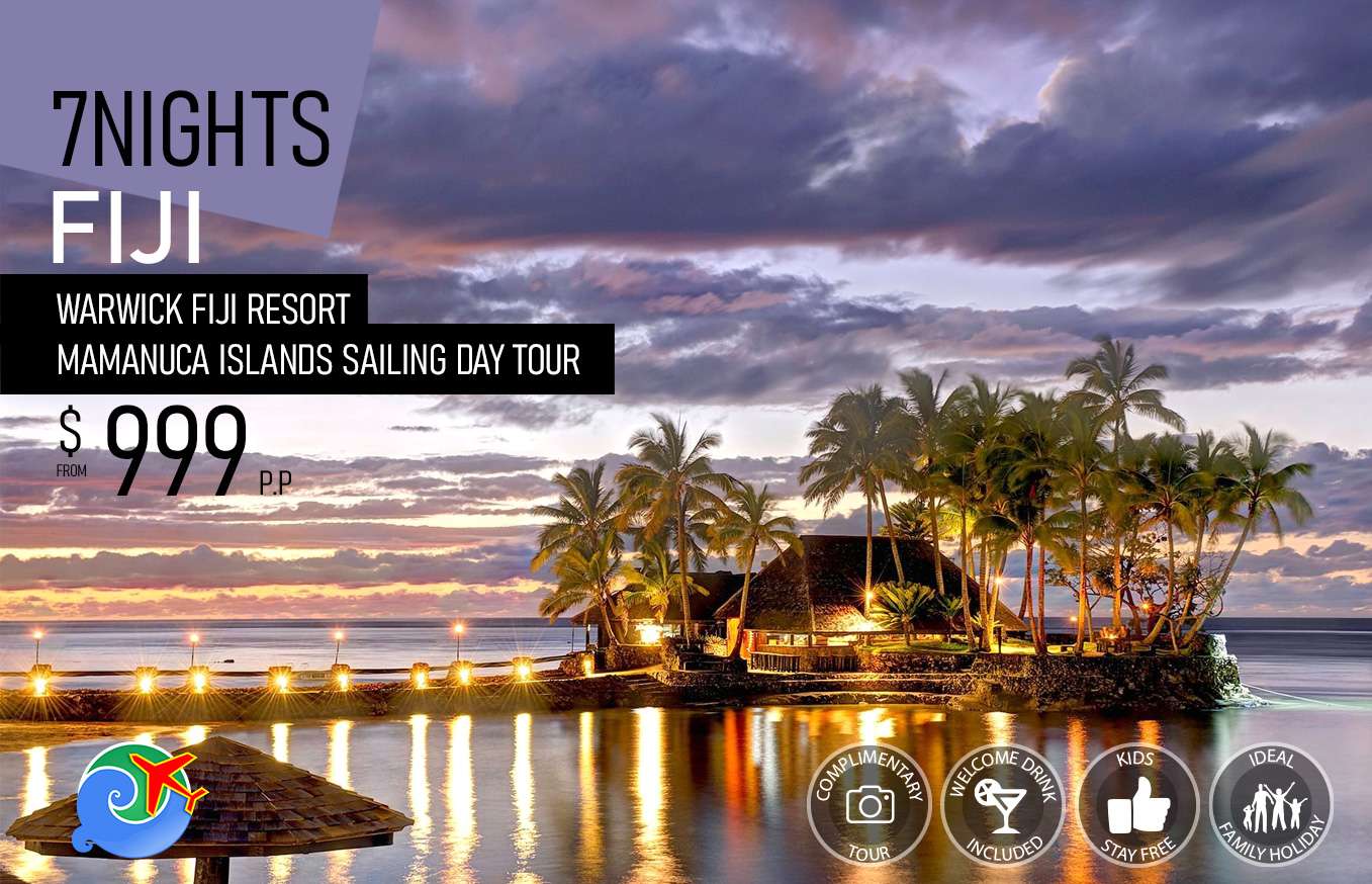 【Fiji】 Warwick Fiji Resort 7 Nights with Mamanuca Islands Sailing Day