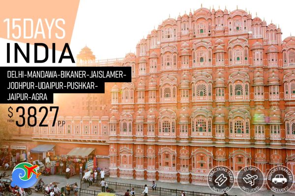 India-Delhi-Mandawa-Bikaner-Jaislamer-Jodhpur-Udaipur-Pushkar-Jaipur-Agra-15-Days-Tour