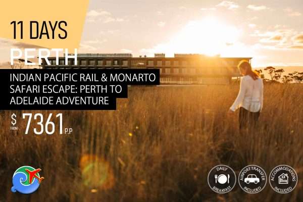 【Perth】Indian-Pacific-Rail-&-Monarto-Safari-Escape-Perth-to-Adelaide-Adventure
