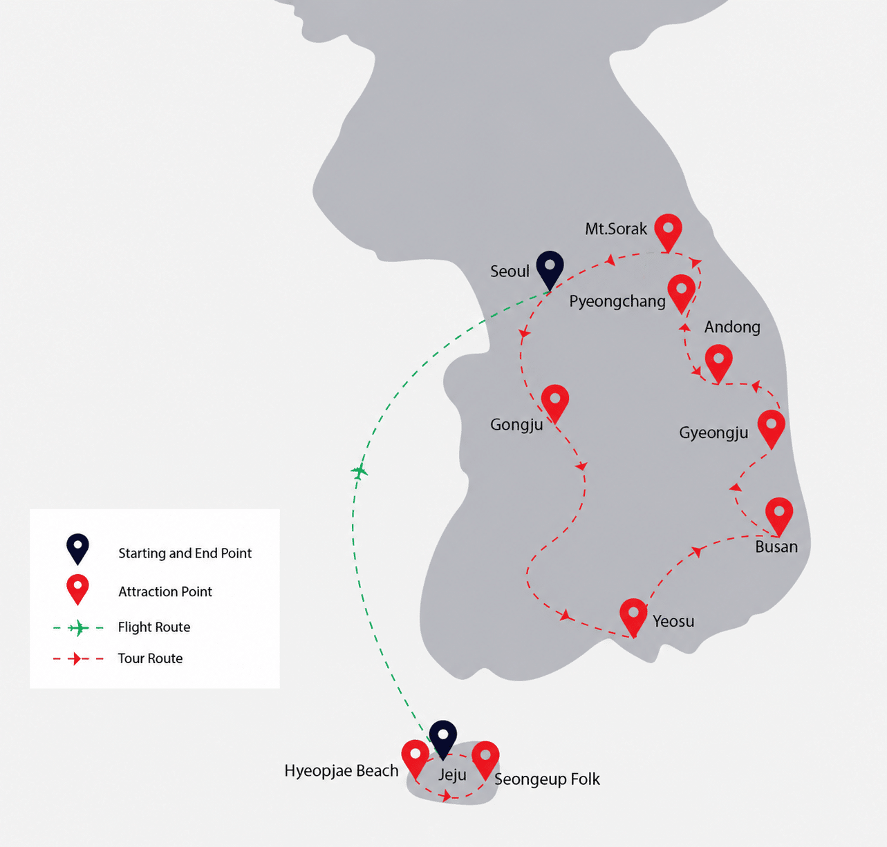 2027 jeju route map via Pyeongchang