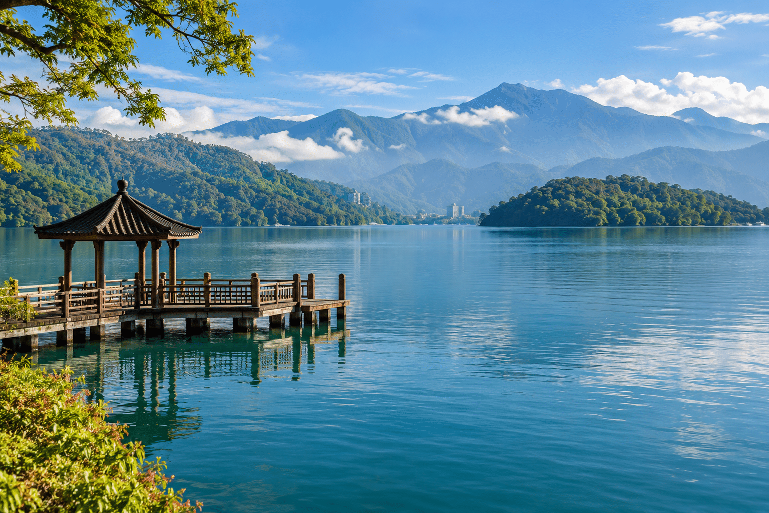 Sun Moon Lake Taiwan — AI-generated illustration