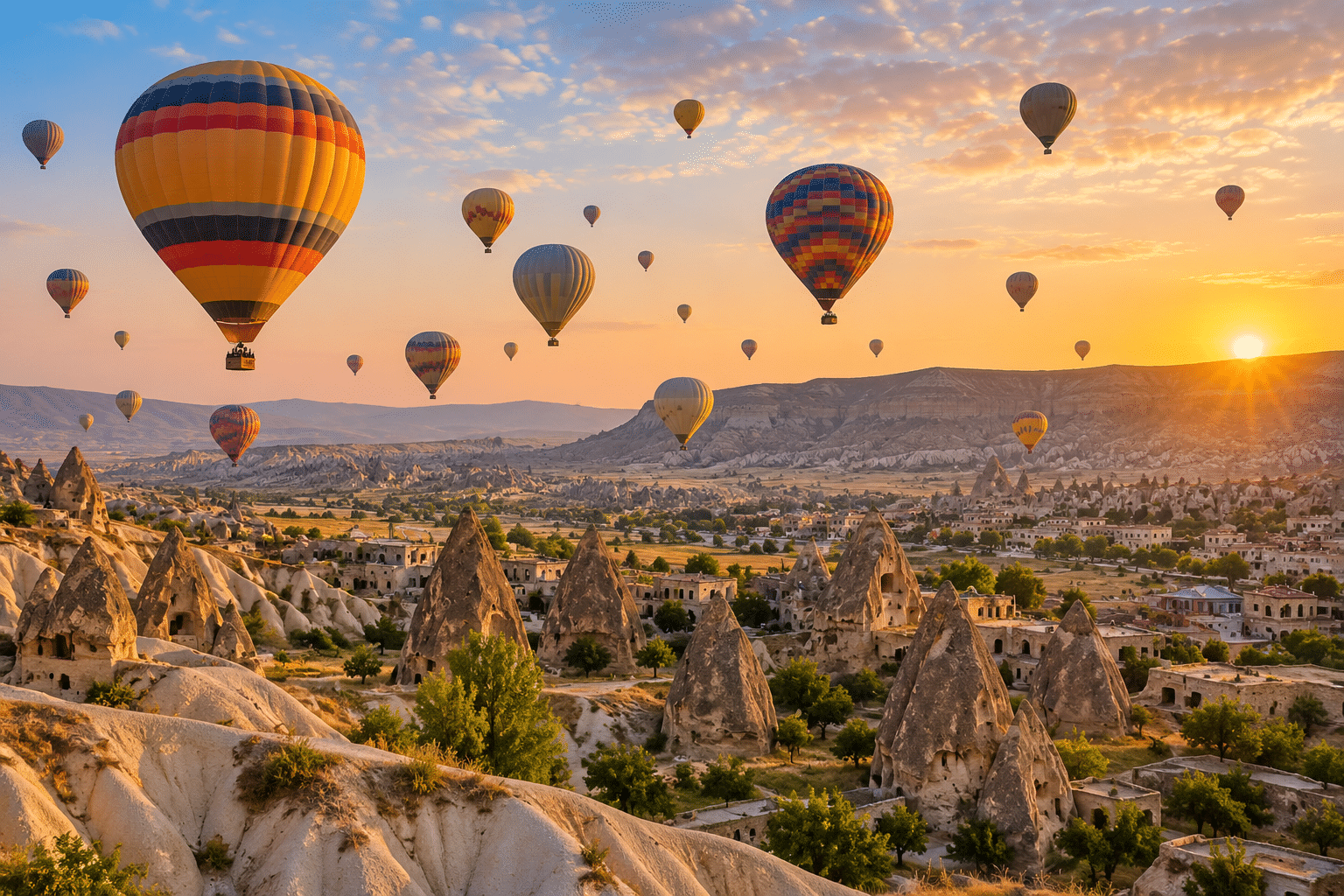 Cappadocia hot air balloons — AI-generated illustration