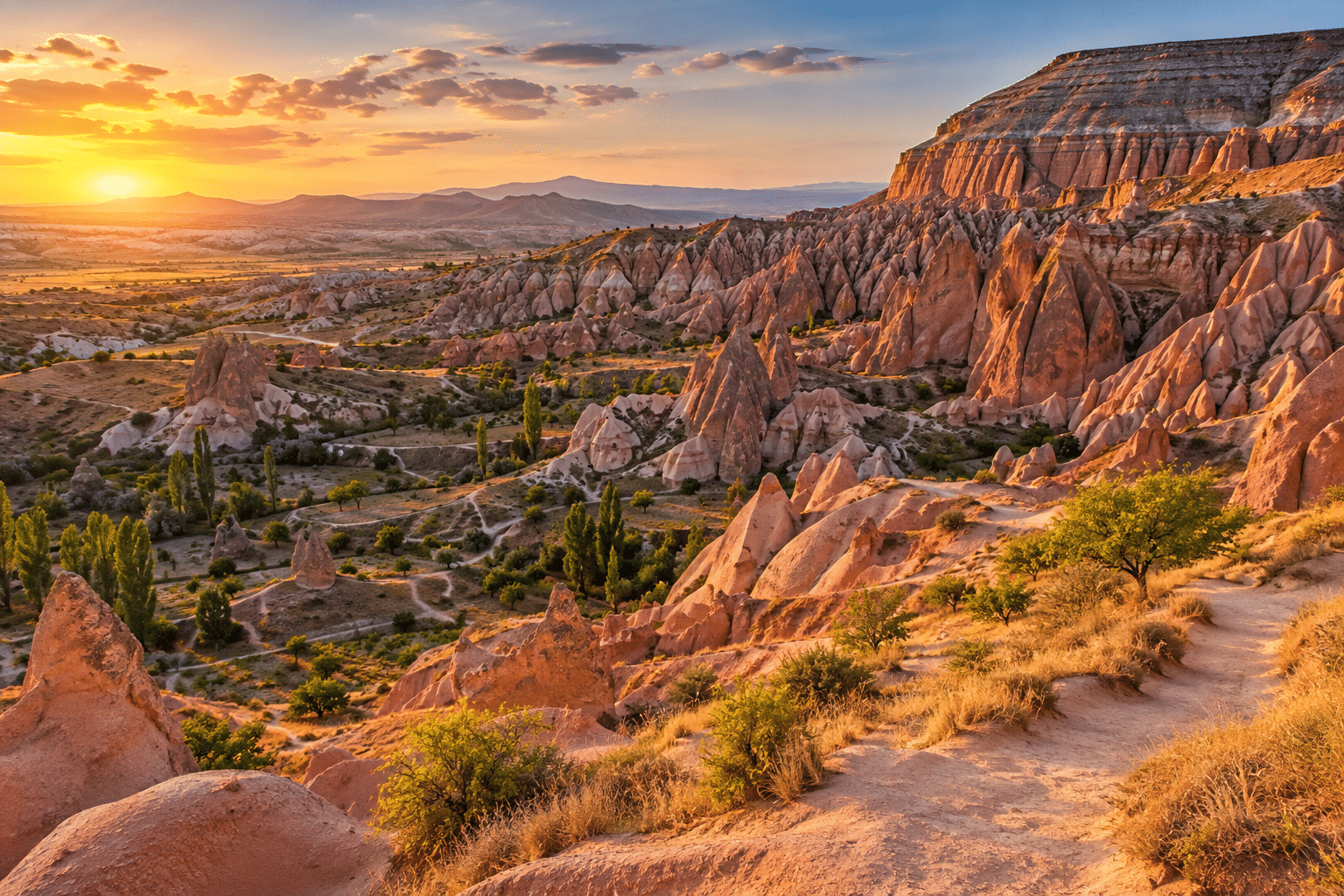 Cappadocia Red Valley — AI-generated illustration