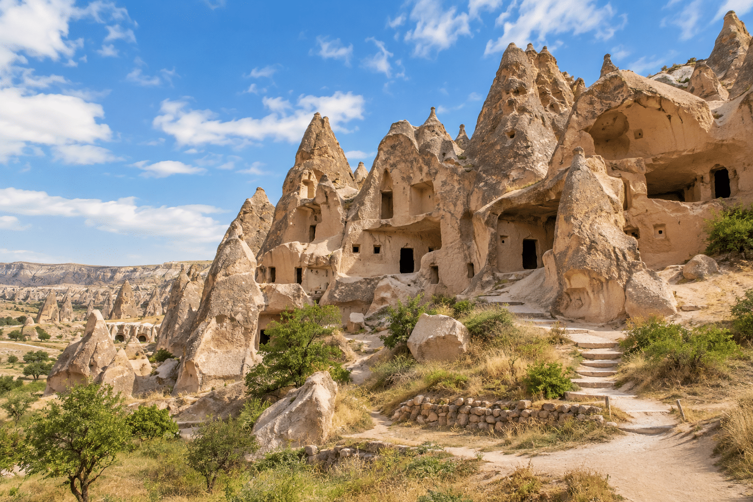 Cappadocia Zelve rock formations — AI-generated illustration