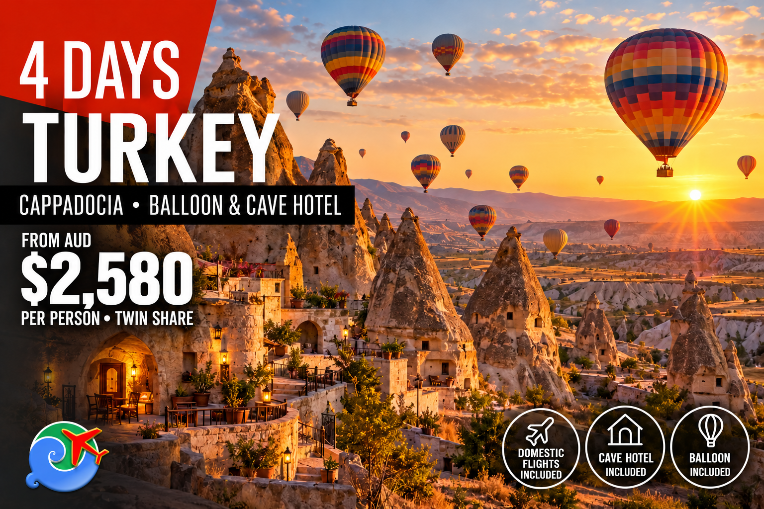4 Days Private Cappadocia Tour – From AUD $2,580 per person